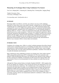 Measuring Air Exchanges Rates Using Continuous CO2 Sensors