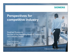 Presentation Siegfried Russwurm: Perspectives for competitive
