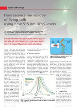 Fluorescence microscopy of living cells using new 515