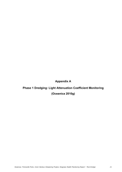Appendix A Phase 1 Dredging: Light Attenuation Coefficient