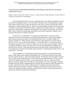 Characterizing rooting depth distribution and nitrogen acquisition by