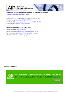 A simple model for polarizabilities of organic polymers