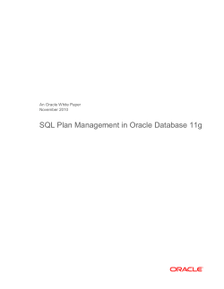 SQL Plan Management in Oracle Database 11g
