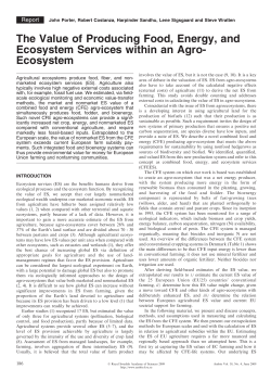 The Value of Producing Food, Energy, and Ecosystem