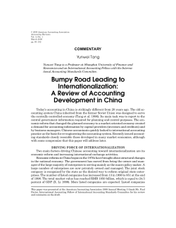 A Review of Accounting Development in China