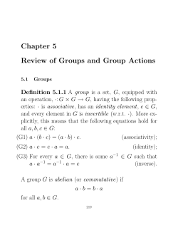 Chapter 5 Review of Groups and Group Actions