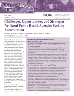 Challenges, Opportunities, and Strategies for Rural Public Health