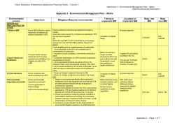 ENVIRONMENTAL MANAGEMENT PLAN - Matrix