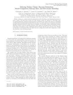 Inferring Markov Chains - Complexity Sciences Center