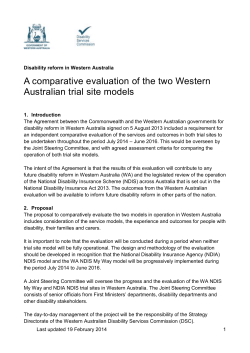 A comparative evaluation of the two Western Australian trial site