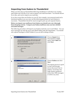 Importing from Eudora to Thunderbird