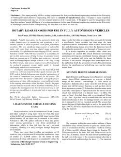 ROTARY LiDAR SENSORS FOR USE IN FULLY AUTONOMOUS