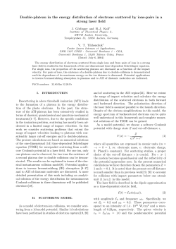 Double-plateau in the energy distribution of electrons scattered by