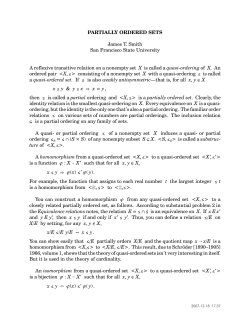 Partially Ordered Sets - SFSU Mathematics Department