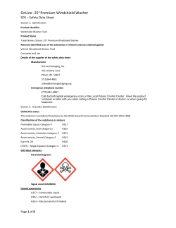 25 Premium Windshield Wash SDS