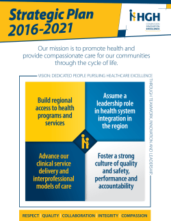 Build regional access to health programs and services Assume a