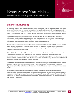 Every move you make&hellip; Advertisers are tracking your online