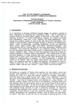 EDA IN THE PRIMARY CLASSROOM