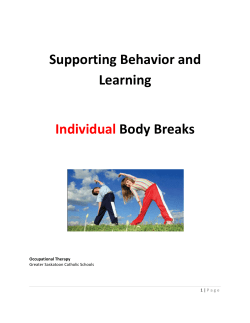 Supporting Behavior and Learning Individual Body Breaks