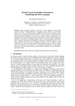 Hybrid N-gram Probability Estimation in Morphologically Rich