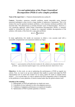 Use and optimization of the Proper Generalized Decomposition
