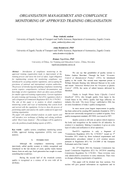 Organisation Management and Compliance Monitoring of Approved
