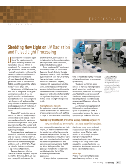 Shedding New Light onUV Radiation and Pulsed Light Processing