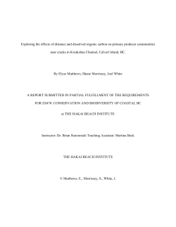 Exploring the effects of distance and dissolved organic carbon on
