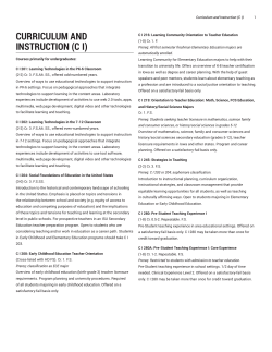 Curriculum and Instruction (CI)