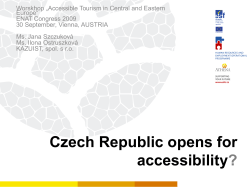 Czech Republic opens for accessibility