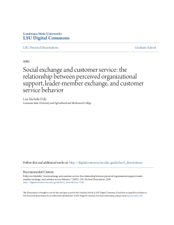 Social exchange and customer service: the