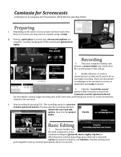 Overview of Using Camtasia