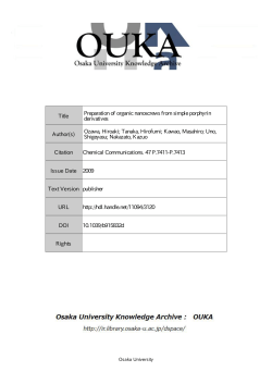 Title Preparation of organic nanoscrews from simple porphyrin