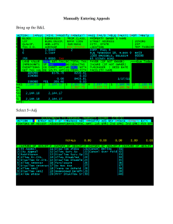 Enter Appeals Manually - Municipal Software Inc