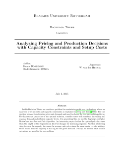 Analyzing Pricing and Production Decisions with Capacity