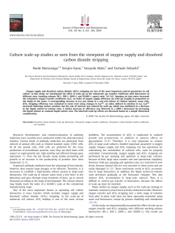 Culture scale-up studies as seen from the viewpoint of oxygen