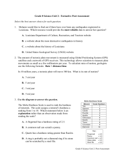 Grade 8 Science-Unit 2: Formative Post
