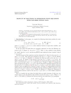 BLOW-UP OF SOLUTIONS TO SEMILINEAR WAVE