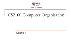 CS2100 Computer Organisation