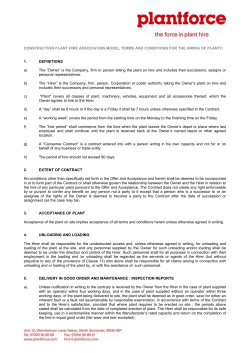 construction plant hire association