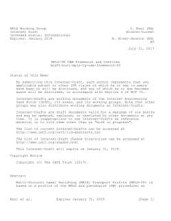 3.1. MPLS-TP Section Monitoring