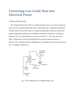 Example--Trilateral Flash Cycle