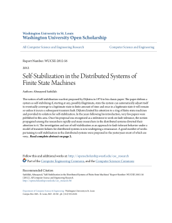 Self-Stabilization in the Distributed Systems of Finite State Machines
