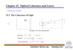 Chapter 15. Optical Coherence and Lasers
