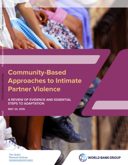 Community-based approaches to intimate