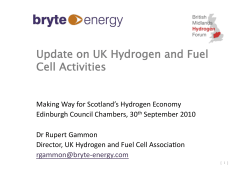 Update on UK Hydrogen and Fuel Cell Activities