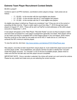 Extreme Team Player Recruitment Contest Details