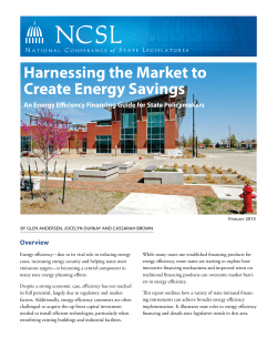 Harnessing the Market to Create Energy Savings