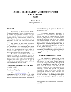 System Penetration with Metasploit Framework and nmap