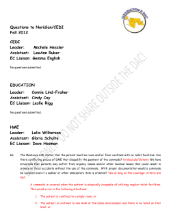 Questions to Noridian/CEDI Fall 2012 CEDI Leader: Michele